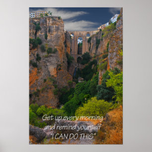 Póster Levántate cada mañana recuerda que PUEDO HACER EST