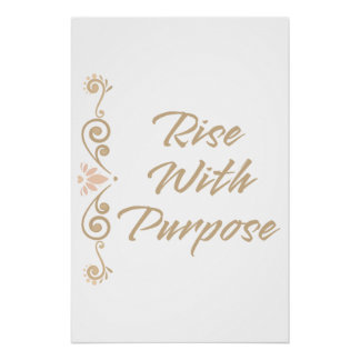 Póster Levántate Con Propósito Inspirador Motivacional