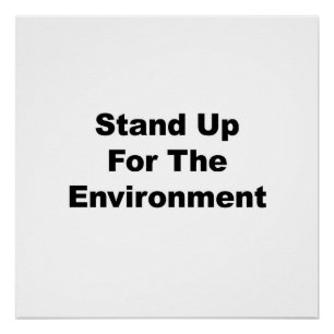 Póster Levántate por el Rótulo de protesta ambiental