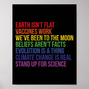 Póster Levántate por la ciencia La Tierra Real no es Tier