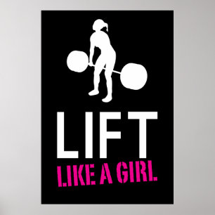 Póster Levante como un chica - inspiración del