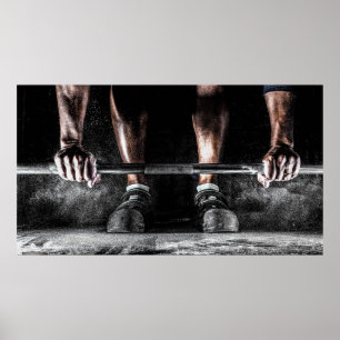 Póster Levante los pesos