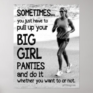 Póster Levante sus bragas grandes del chica