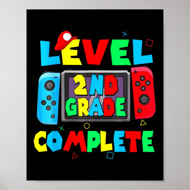 Póster Level 2nd Grade Complete Last Day Of School Video  (Frente)
