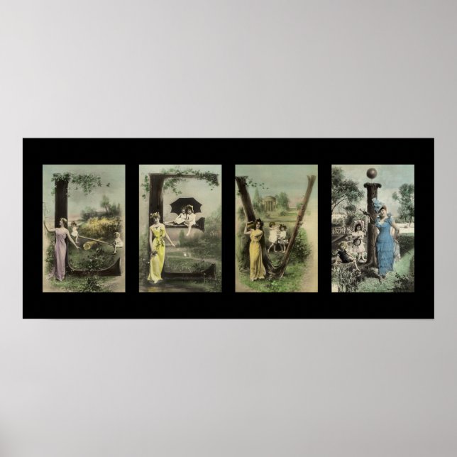 Póster LEVI Alphabet Name Art (Frente)