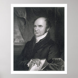 Póster Levi Woodbury, grabado por Roberto E. Whitechurch