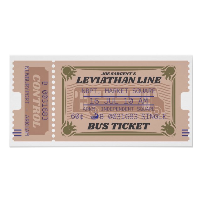 Póster Leviathan Line Innsmouth Bus (Anverso)