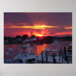 Póster Lewes Canal Sunset 2005