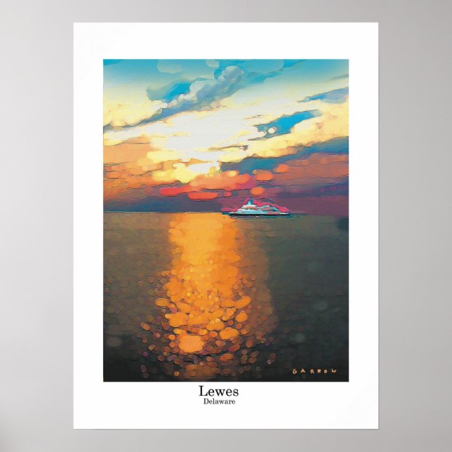 Póster Lewes Delaware (Frente)