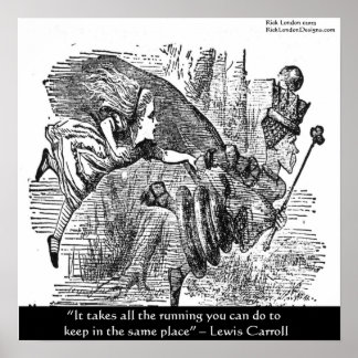 Póster Lewis Carroll Gráfico & Cita Famosa