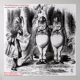 Póster Lewis Carroll Gráfico & Cita Famosa