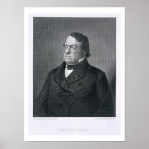 Póster Lewis Cass, grabado por Guillermo G. Jackman
