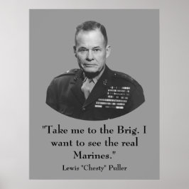 Póster Lewis "Chesty" Puller — héroe de guerra