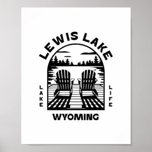 Póster Lewis Lake Wyoming Al Aire Libre Vintage 2 
