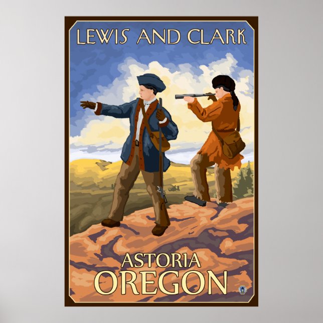 Póster Lewis y Clark - Astoria, Oregón (Frente)