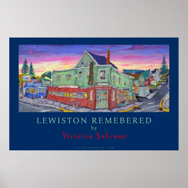 Póster Lewiston maine recordó (Frente)