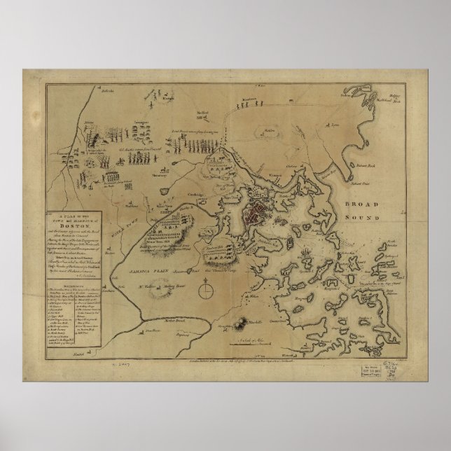 Póster Lexington, Concord y Sitio de Boston (Frente)