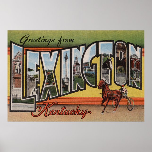 Póster Lexington, Kentucky - Large Letter Scenes (Frente)