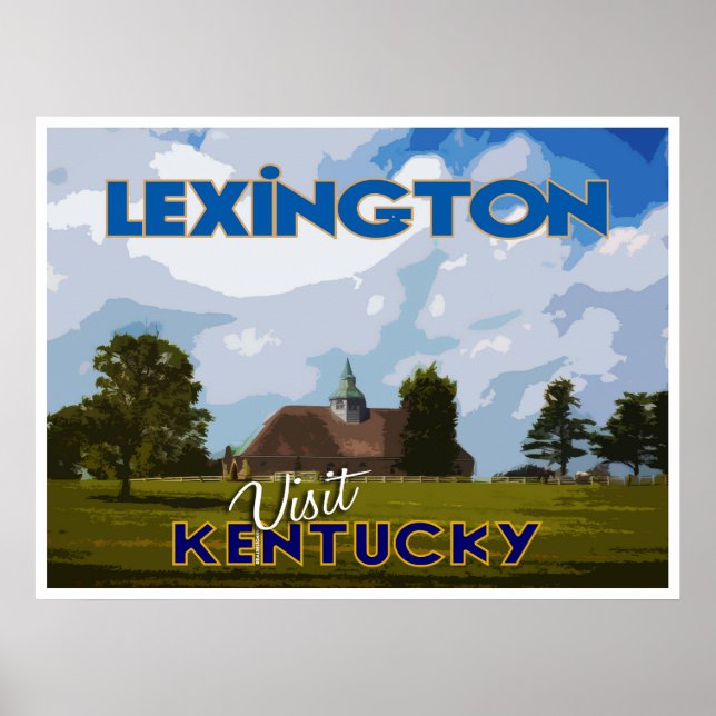 Póster Lexington, Visita Kentucky... (Frente)