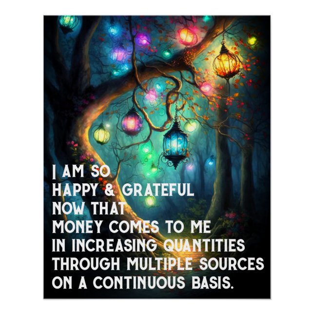 Póster Ley de Atracción de la Manifestación de Dinero Cit (Anverso)