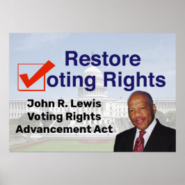 Póster Ley de Avance del Derecho al Voto John R. Lewis