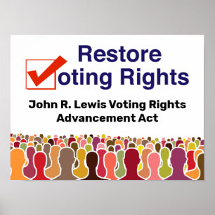 Póster Ley de Avance del Derecho al Voto John R. Lewis