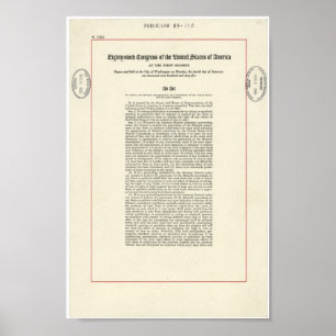 Póster Ley de derechos de voto