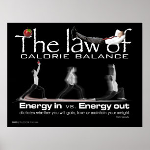 Póster Ley de equilibrio de calorías