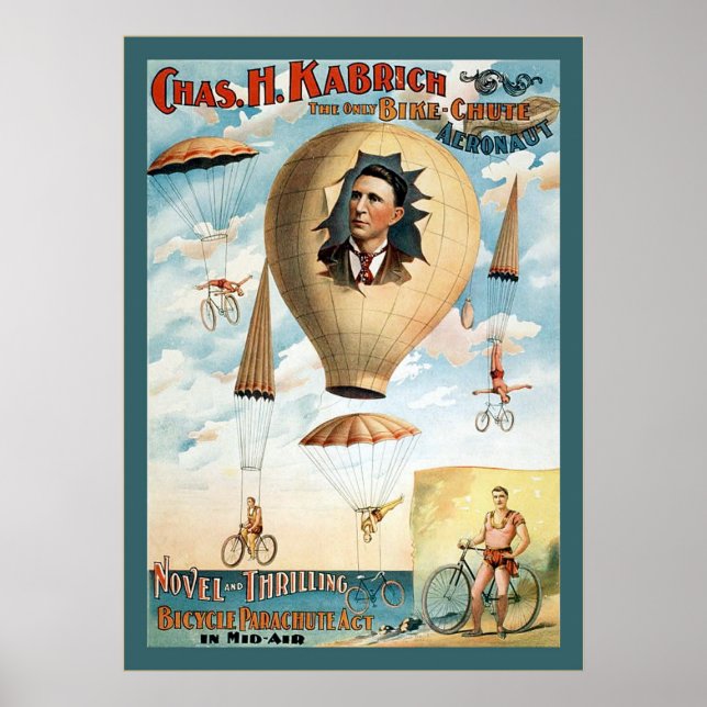 Póster Ley de paracaídas en bicicleta ~ Poster de rendimi (Frente)