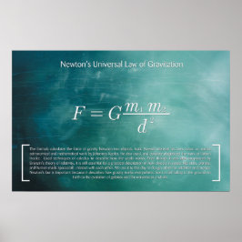 Póster Ley Universal de Gravitación de Newton - Poster