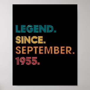 Póster Leyenda 1955 Regalos de cumpleaños 70 para hombres