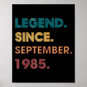 Póster Leyenda 1985 Regalos de cumpleaños 40 para hombres