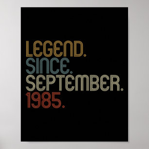 Póster Leyenda 1985 Regalos de cumpleaños 40 para hombres