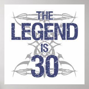 Póster Leyenda 30 cumpleaños