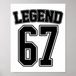 Póster Leyenda 67 Sesenta y Siete Srts Número Equipo Vars