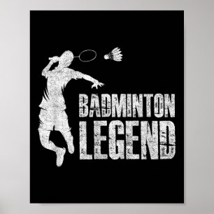 Póster Leyenda Badminton _ Transbordador Racket
