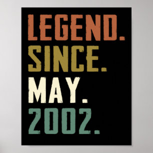 Póster Leyenda de 20 años desde mayo de 2002 20 cumpleaño