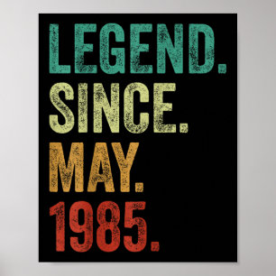 Póster Leyenda de 40 años desde mayo de 1985 40º cumpleañ