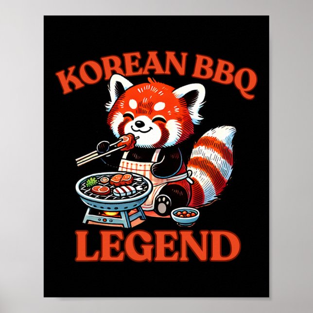 Póster Leyenda de Barbacoa Coreana Red Panda  (Frente)