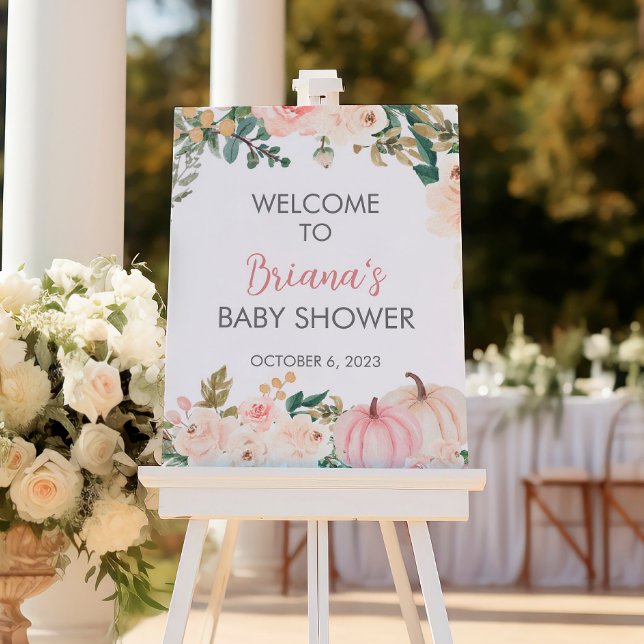 Póster Leyenda de bienvenida de Baby Shower con flores de (Subido por el creador)