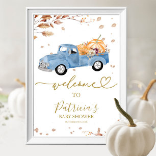 Póster Leyenda de bienvenida de Baby Shower de la caída d