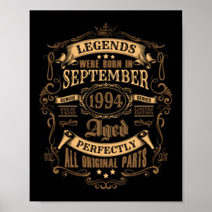 Póster Leyenda de cumpleaños de 27 años julio 1994 27