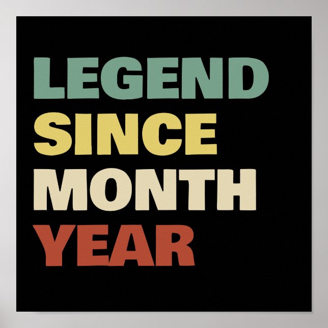 Póster Leyenda de cumpleaños personalizada desde el eslog (Frente)