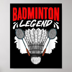 Póster Leyenda del bádminton Lanzadera Deporte Hobby Bádm
