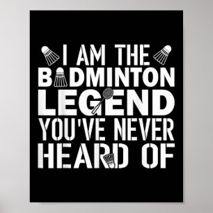 Póster Leyenda del bádminton que nunca has oído de traje 