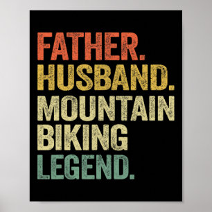 Póster Leyenda del ciclismo de montaña Husnd padre mascul