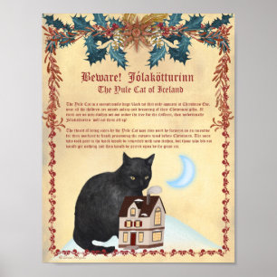 Póster Leyenda del GATO NAVIDEÑO ISLANDÉS Jólakötturinn