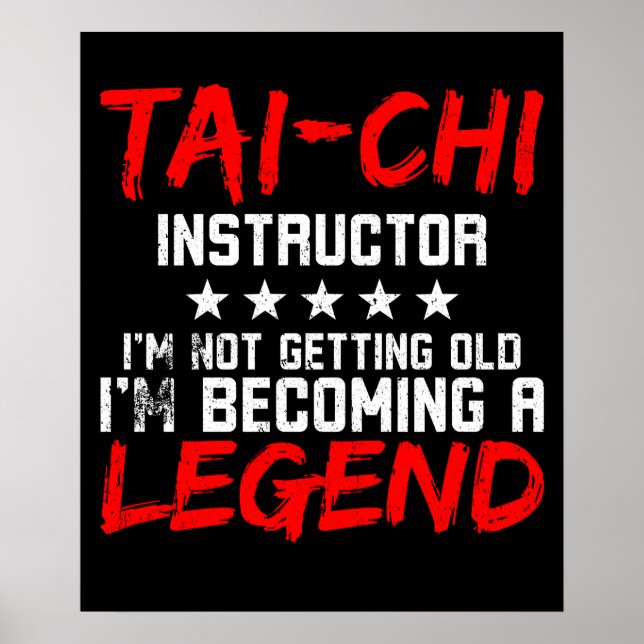 Póster Leyenda del instructor de tai chi (Frente)