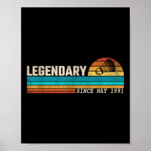 Póster Leyenda del jugador de bádminton desde mayo de 199