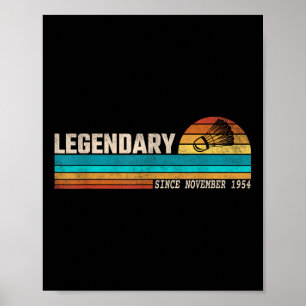 Póster Leyenda del jugador de bádminton desde noviembre d